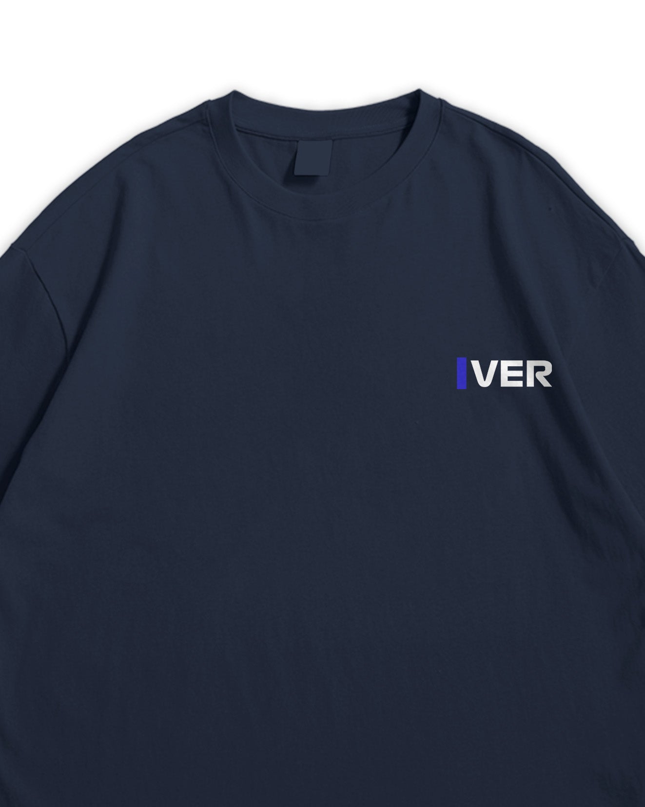 Navy Blue T-shirt with "VER" text on the pocket area.