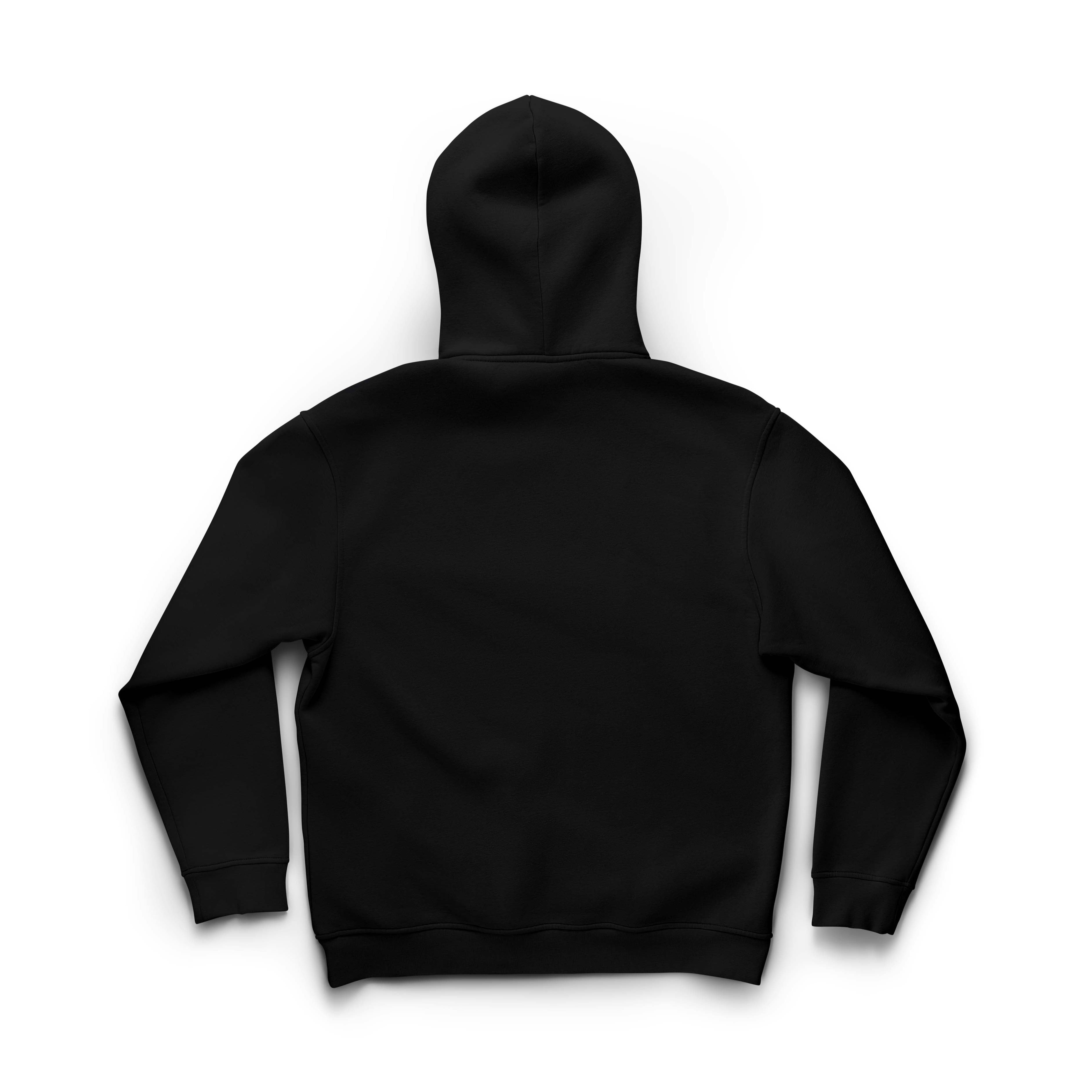 Black hoodie on a white background