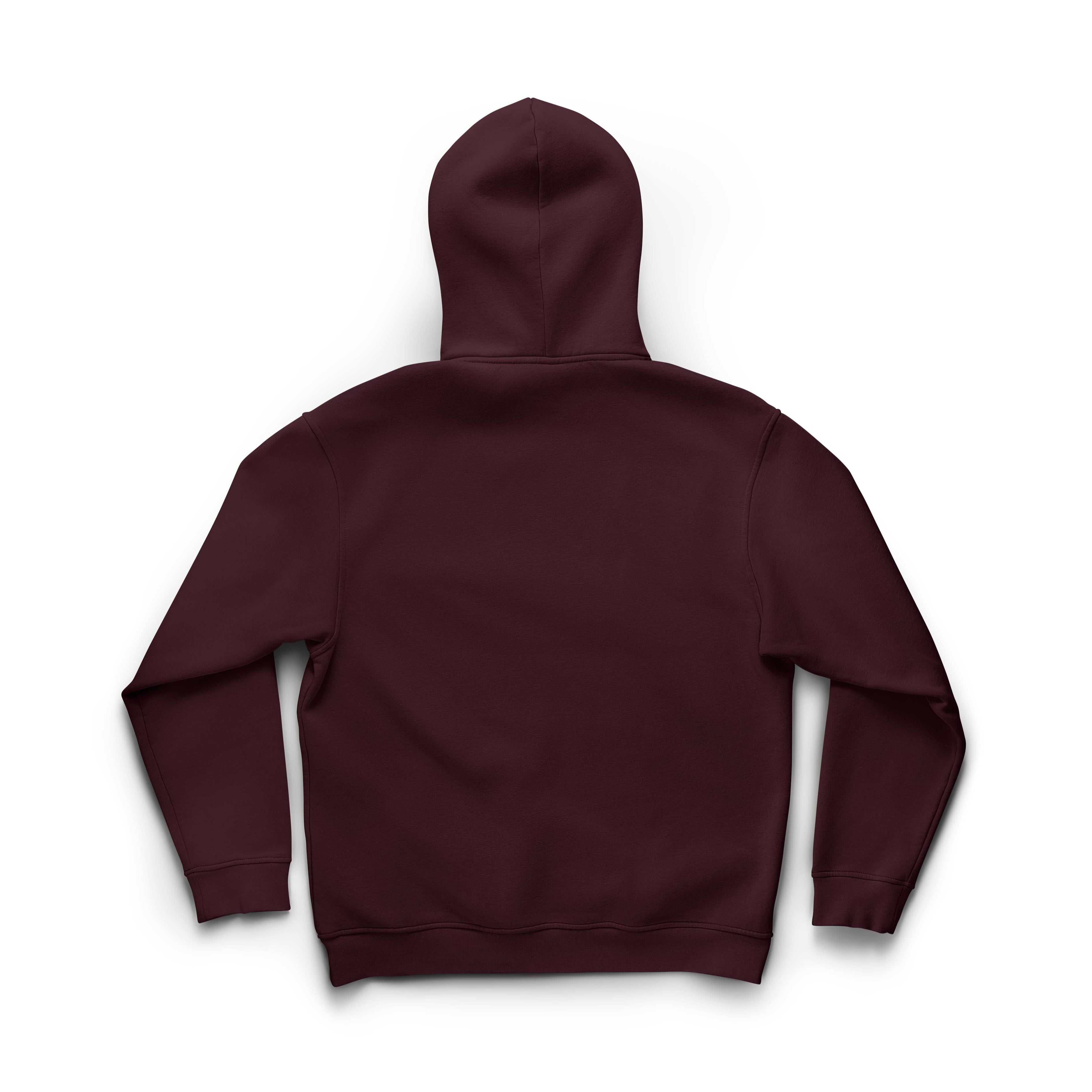 Maroon hoodie on a white background