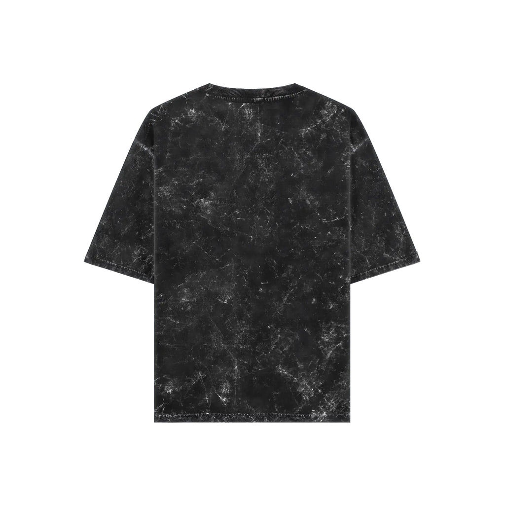 Black Acid Wash T-shirt on a white background