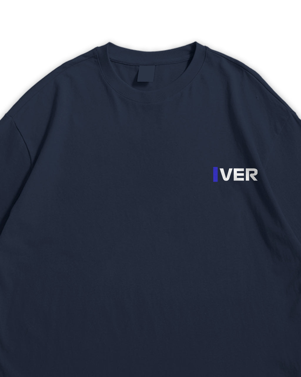Navy Blue T-shirt with "VER" text on the pocket area.