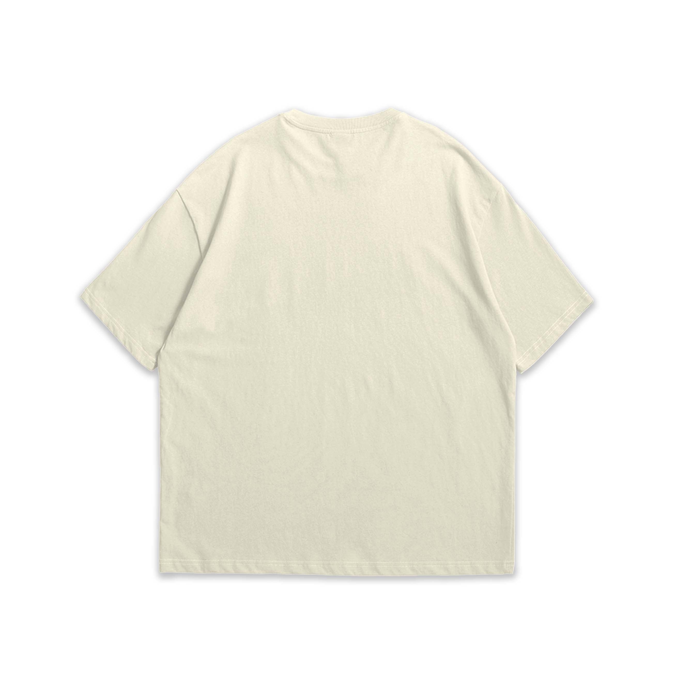 Beige t-shirt on a white background