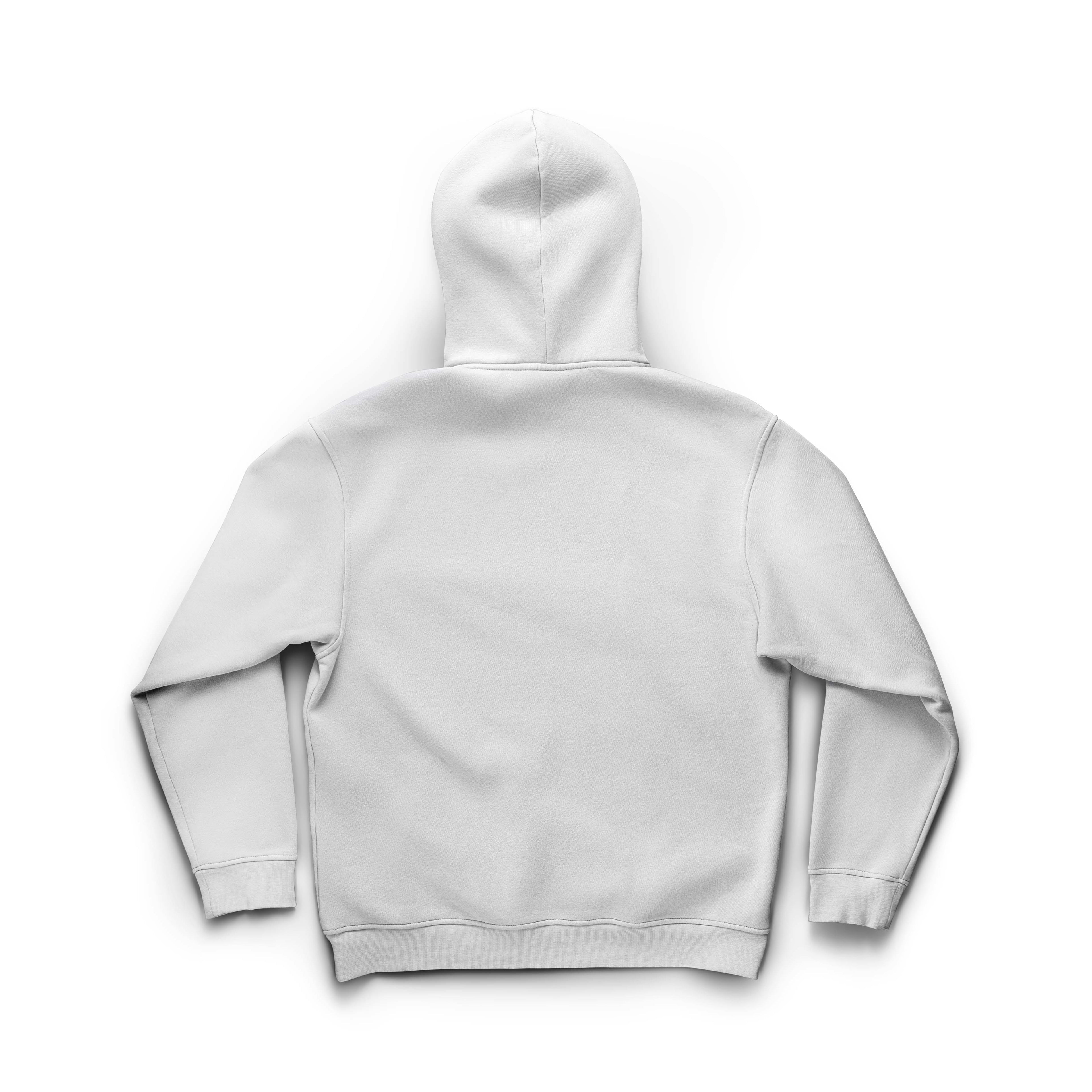 White hoodie on a white background