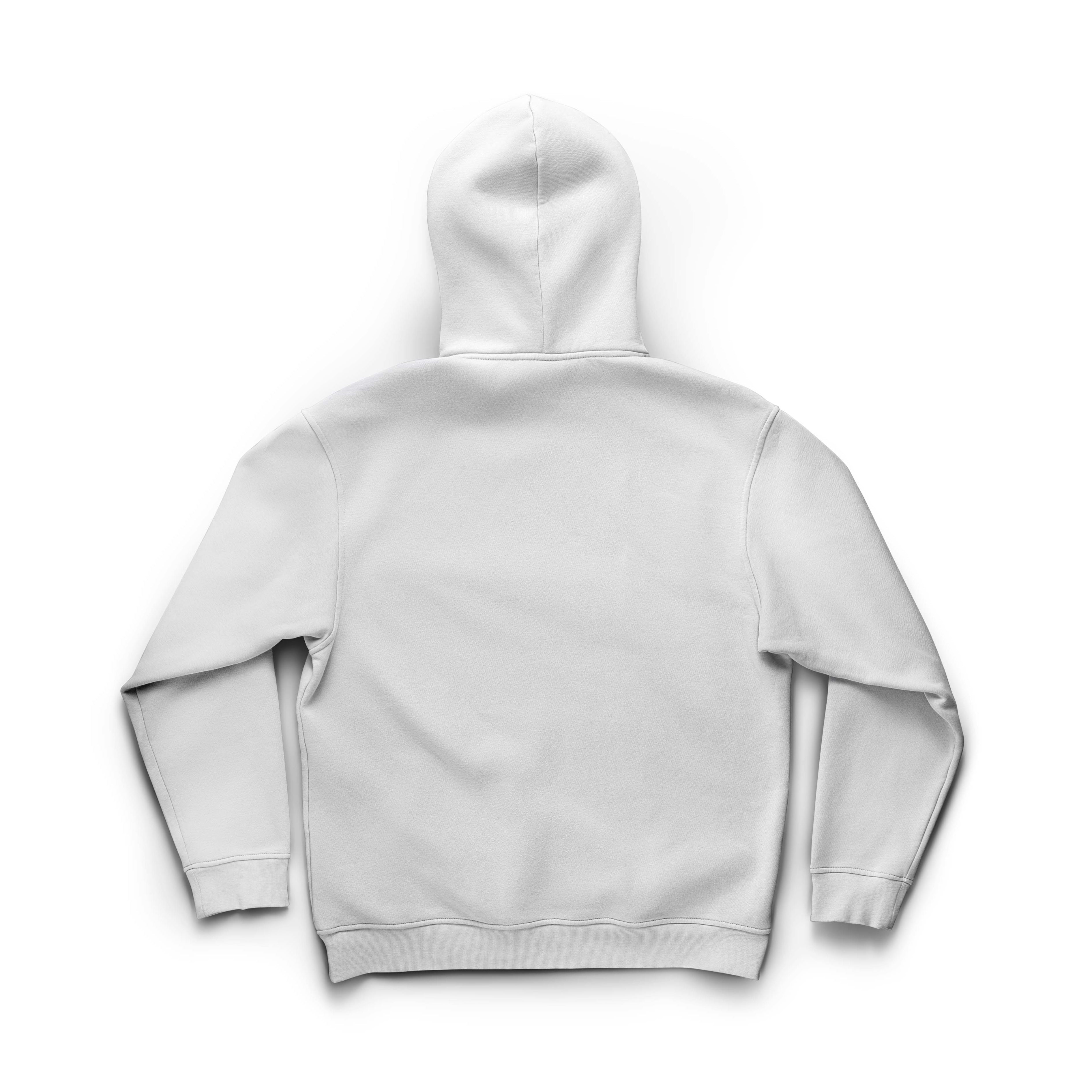 White hoodie on a white background